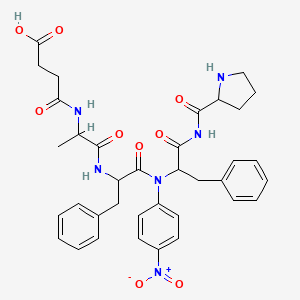 4-[[1-[[1-(4-nitro-N-[1-oxo-3-phenyl-1-(pyrrolidine-2-carbonylamino)propan-2-yl]anilino)-1-oxo-3-phenylpropan-2-yl]amino]-1-oxopropan-2-yl]amino]-4-oxobutanoic acid