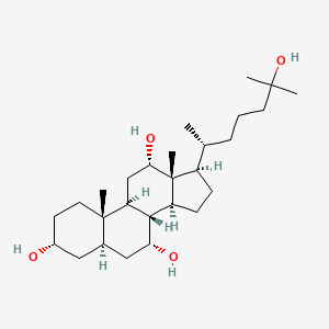 molecular formula C27H48O4 B1232486 5alpha-Cholestane-3alpha,7alpha,12alpha,25-tetrol CAS No. 60257-29-6