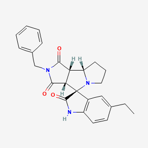 (3S,3'aR,8'aS,8'bS)-5-ethyl-2'-(phenylmethyl)spiro[1H-indole-3,4'-3a,6,7,8,8a,8b-hexahydropyrrolo[3,4-a]pyrrolizine]-1',2,3'-trione