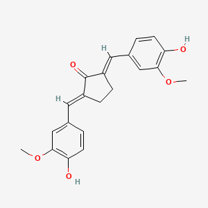 molecular formula C21H20O5 B1232508 2,5-Bis(4-hydroxy-3-methoxybenzylidene)cyclopentanone CAS No. 7249-34-5
