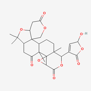 19-(2-hydroxy-5-oxo-2H-furan-4-yl)-9,9,13,20-tetramethyl-4,8,15,18-tetraoxahexacyclo[11.9.0.02,7.02,10.014,16.014,20]docosane-5,12,17-trione