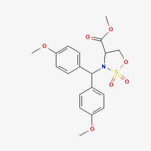 Methyl 3-[bis(4-methoxyphenyl)methyl]-2,2-dioxooxathiazolidine-4-carboxylate