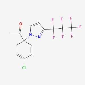 1H-Pyrazole, 1-acetyl-4-chloro(heptafluoropropyl)phenyl-(9CI)