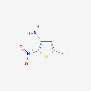 molecular formula C5H6N2O2S B12325148 5-Methyl-2-nitrothiophen-3-amine 