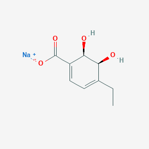 (2R,3S)-1-Carboxy-4-ethyl-2,3-dihydroxy-cyclohexa-4,6-diene, sodium salt, 85