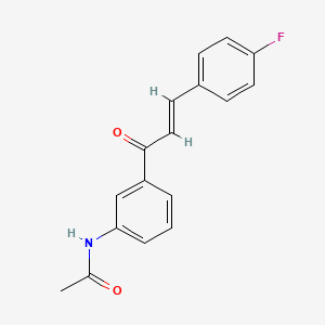 molecular formula C17H14FNO2 B1232517 N-{3-[3-(4-fluorophenyl)acryloyl]phenyl}acetamide 