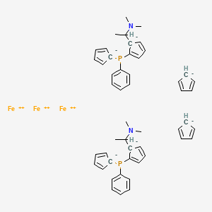 1,1'-Bis{(S)-{(SP)-2-[(R)-1-(dimethylamino)ethyl]ferrocenyl}phenylphosphino}ferrocene