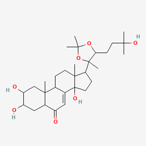 2,3,14-trihydroxy-17-[5-(3-hydroxy-3-methylbutyl)-2,2,4-trimethyl-1,3-dioxolan-4-yl]-10,13-dimethyl-2,3,4,5,9,11,12,15,16,17-decahydro-1H-cyclopenta[a]phenanthren-6-one