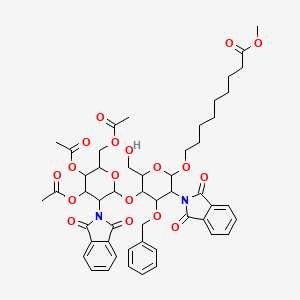 8-Methoxycarbonyloctyl4-O-(3,4,6-tri-O-acetyl-2-deoxy-2-phthalimido-b-D-glucopyranosyl)-2-deoxy-3-O-benzyl-2-phthalimido-b-D-glucopyranoside