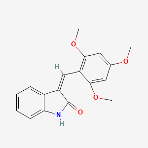 molecular formula C18H17NO4 B1232531 (3Z)-3-[(2,4,6-trimethoxyphenyl)methylidene]-1H-indol-2-one 