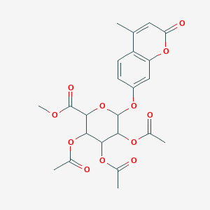 methyl 3,4,5-triacetyloxy-6-(4-methyl-2-oxochromen-7-yl)oxyoxane-2-carboxylate