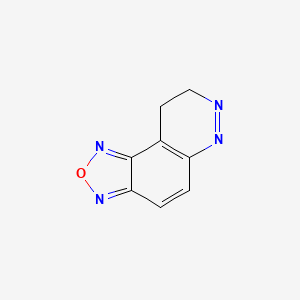 molecular formula C8H6N4O B12325407 8,9-Dihydro-[1,2,5]oxadiazolo[3,4-f]cinnoline 