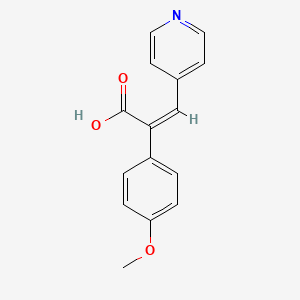 molecular formula C15H13NO3 B1232542 alpha-(p-Methoxyphenyl)-4-pyridineacrylic acid CAS No. 23913-82-8