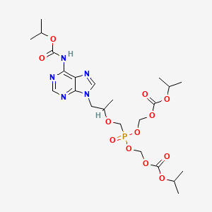 Isopropyl (9-(2-((bis(((isopropoxycarbonyl)oxy)methoxy)phosphoryl)methoxy)propyl)-9h-purin-6-yl)carbamate