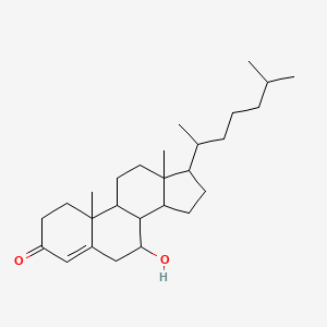 7-Hydroxy-10,13-dimethyl-17-(6-methylheptan-2-yl)-1,2,6,7,8,9,11,12,14,15,16,17-dodecahydrocyclopenta[a]phenanthren-3-one