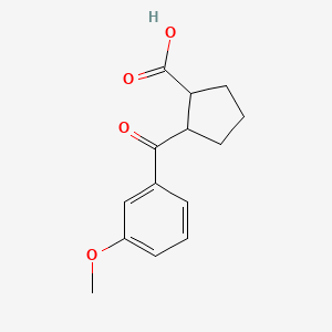 2-(3-Methoxybenzoyl)cyclopentane-1-carboxylic acid