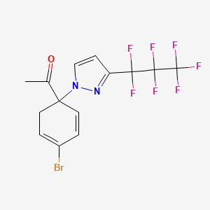 1-Acetyl-4-bromo-3(5)-(heptafluoropropyl)-5(3)-phenylpyrazole