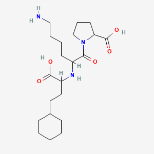 1-[6-Amino-2-[(1-carboxy-3-cyclohexylpropyl)amino]hexanoyl]pyrrolidine-2-carboxylic acid