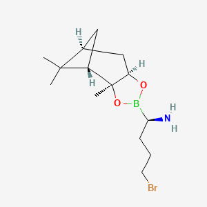 molecular formula C14H25BBrNO2 B12325578 4,6-Methano-1,3,2-benzodioxaborole-2-methamine,AR-(3-bromopropyl)boronic acid (1S,2S,3R,5S)-(+)-2,3-pinanediol ester 