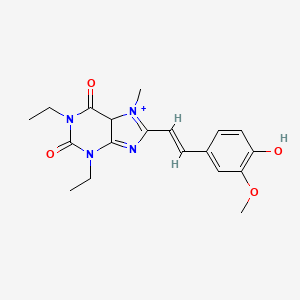 1H-Purine-2,6-dione, 1,3-diethyl-3,7-dihydro-8-[2-(4-hydroxy-3-methoxyphenyl)ethenyl]-7-methyl-, (E)-(9CI)