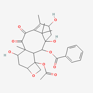 (4-Acetyloxy-1,9,15-trihydroxy-10,14,17,17-tetramethyl-11,12-dioxo-6-oxatetracyclo[11.3.1.03,10.04,7]heptadec-13-en-2-yl) benzoate