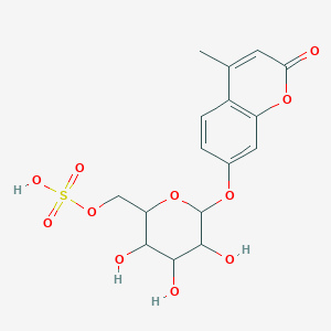 ((2R,3R,4S,5R,6S)-3,4,5-Trihydroxy-6-((4-methyl-2-oxo-2H-chromen-7-yl)oxy)tetrahydro-2H-pyran-2-yl)methyl hydrogen sulfate