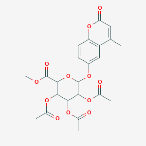 methyl 3,4,5-triacetyloxy-6-(4-methyl-2-oxochromen-6-yl)oxyoxane-2-carboxylate