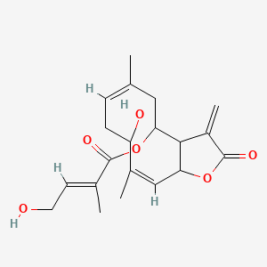 [(6Z,10Z)-9-hydroxy-6,10-dimethyl-3-methylidene-2-oxo-3a,4,5,8,9,11a-hexahydrocyclodeca[b]furan-4-yl] (E)-4-hydroxy-2-methylbut-2-enoate