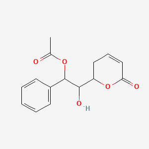 [2-Hydroxy-2-(6-oxo-2,3-dihydropyran-2-yl)-1-phenylethyl] acetate