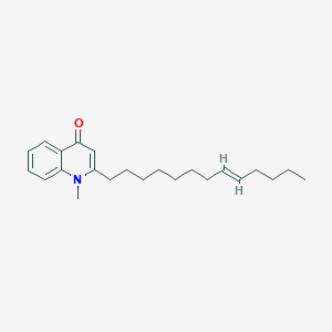 molecular formula C23H33NO B1232586 4(1H)-Quinolone, 1-methyl-2-(8-tridecenyl)- 