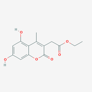 molecular formula C14H14O6 B1232591 Ethyl 2-(5,7-dihydroxy-4-methyl-2-oxochromen-3-yl)acetate CAS No. 5852-00-6