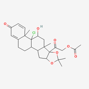 (11beta,16alpha)-21-(Acetyloxy)-9-chloro-11-hydroxy-16,17-[(1-Methylethylidene)bis(oxy)]-pregna-1,4-diene-3,20-dione