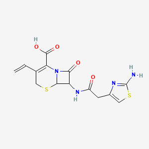 7-[[2-(2-Amino-1,3-thiazol-4-yl)acetyl]amino]-3-ethenyl-8-oxo-5-thia-1-azabicyclo[4.2.0]oct-2-ene-2-carboxylic acid