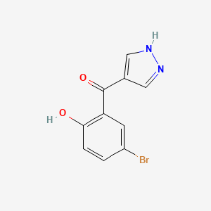 (5-Bromo-2-hydroxyphenyl)(1H-pyrazol-4-yl)methanone