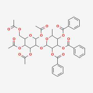 1,3,4,6-Tetra-O-acetyl-2-O-(2,3,4-tri-O-benzoyl-a-L-fucopyranosyl)-D-galactopyranose