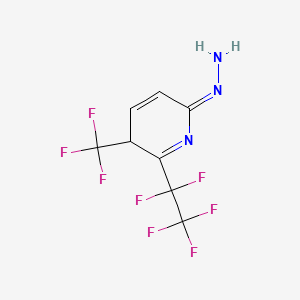 (E)-[2-(1,1,2,2,2-pentafluoroethyl)-3-(trifluoromethyl)-3H-pyridin-6-ylidene]hydrazine