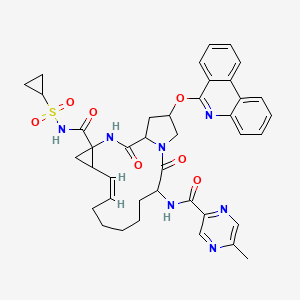 (7Z)-N-cyclopropylsulfonyl-14-[(5-methylpyrazine-2-carbonyl)amino]-2,15-dioxo-18-phenanthridin-6-yloxy-3,16-diazatricyclo[14.3.0.04,6]nonadec-7-ene-4-carboxamide