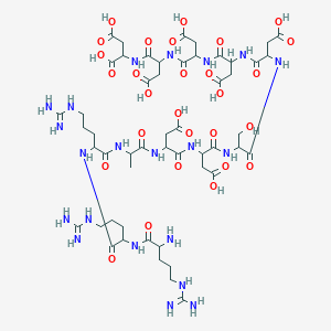 molecular formula C52H83N21O28 B12326083 H-DL-Arg-DL-Arg-DL-Arg-DL-Ala-DL-Asp-DL-Asp-DL-Ser-DL-Asp-DL-Asp-DL-Asp-DL-Asp-DL-Asp-OH 