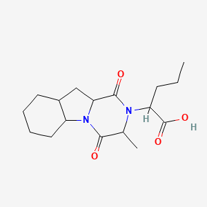 2-(3-methyl-1,4-dioxo-5a,6,7,8,9,9a,10,10a-octahydro-3H-pyrazino[1,2-a]indol-2-yl)pentanoic acid