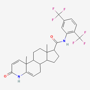 N-[2,5-bis(trifluoromethyl)phenyl]-9a,11a-dimethyl-7-oxo-1,2,3,3a,3b,4,6,9b,10,11-decahydroindeno[5,4-f]quinoline-1-carboxamide