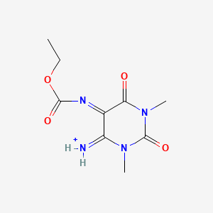 [(5E)-5-ethoxycarbonylimino-1,3-dimethyl-2,6-dioxo-1,3-diazinan-4-ylidene]azanium