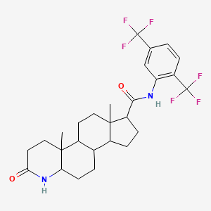 N-[2,5-bis(trifluoromethyl)phenyl]-9a,11a-dimethyl-7-oxo-1,2,3,3a,3b,4,5,5a,6,8,9,9b,10,11-tetradecahydroindeno[5,4-f]quinoline-1-carboxamide