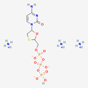 Triazanium;[[[5-(4-amino-2-oxopyrimidin-1-yl)-1,3-oxathiolan-2-yl]methoxy-oxidophosphoryl]oxy-oxidophosphoryl] hydrogen phosphate