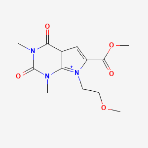 methyl 7-(2-methoxyethyl)-1,3-dimethyl-2,4-dioxo-4aH-pyrrolo[2,3-d]pyrimidin-7-ium-6-carboxylate