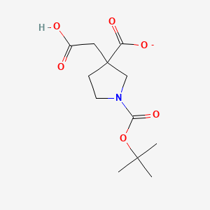 1,3-Pyrrolidinedicarboxylic acid, 3-(carboxymethyl)-, 1-(1,1-dimethylethyl) ester