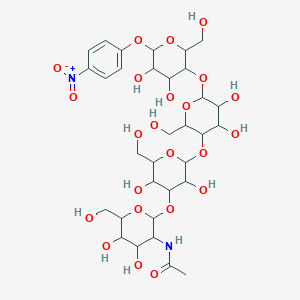 N-[2-({2-[(6-{[4,5-dihydroxy-2-(hydroxymethyl)-6-(4-nitrophenoxy)oxan-3-yl]oxy}-4,5-dihydroxy-2-(hydroxymethyl)oxan-3-yl)oxy]-3,5-dihydroxy-6-(hydroxymethyl)oxan-4-yl}oxy)-4,5-dihydroxy-6-(hydroxymethyl)oxan-3-yl]acetamide