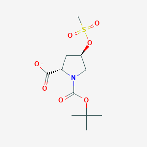 (2S,4R)-1-[(2-methylpropan-2-yl)oxycarbonyl]-4-methylsulfonyloxypyrrolidine-2-carboxylate