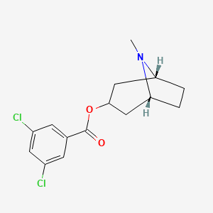 molecular formula C15H17Cl2NO2 B1232626 [(1R,5R)-8-methyl-8-azabicyclo[3.2.1]octan-3-yl] 3,5-dichlorobenzoate 