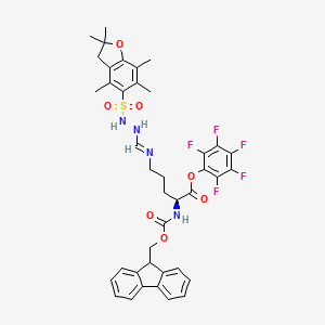 (2,3,4,5,6-pentafluorophenyl) (2S)-2-(9H-fluoren-9-ylmethoxycarbonylamino)-5-[[2-[(2,2,4,6,7-pentamethyl-3H-1-benzofuran-5-yl)sulfonyl]hydrazinyl]methylideneamino]pentanoate