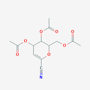 (3,4-diacetyloxy-6-cyano-3,4-dihydro-2H-pyran-2-yl)methyl acetate